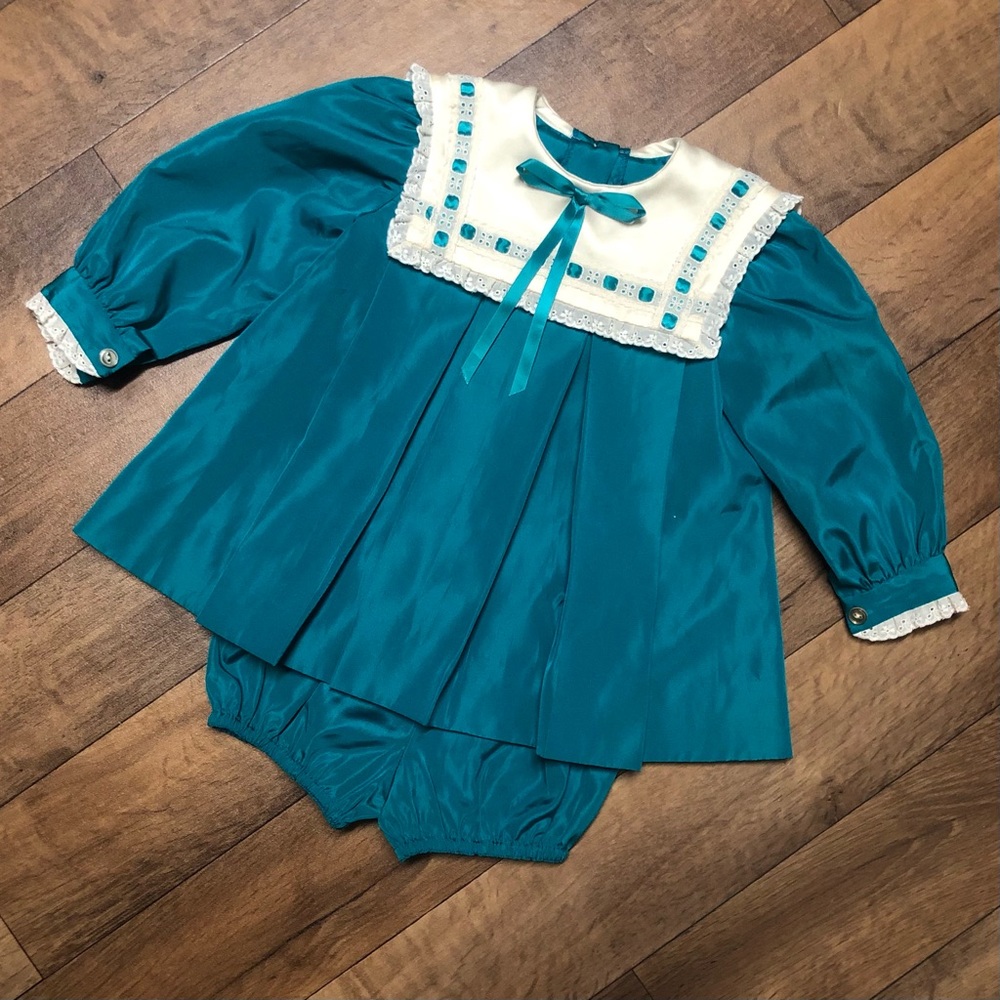 Teal Dress with Bloomers